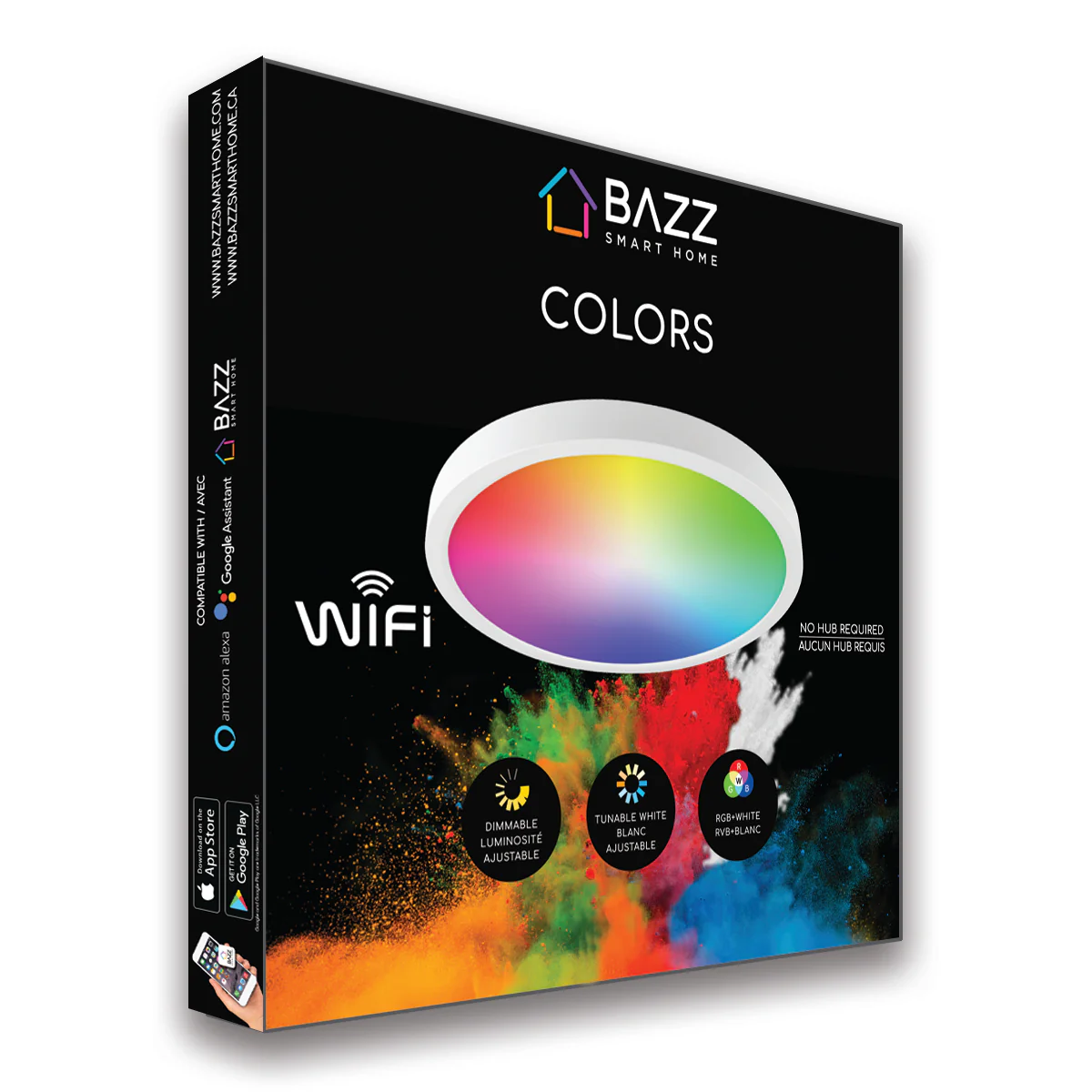 14" Smart WiFi White RGBW Tunable Utility Ceiling Light - Image 5