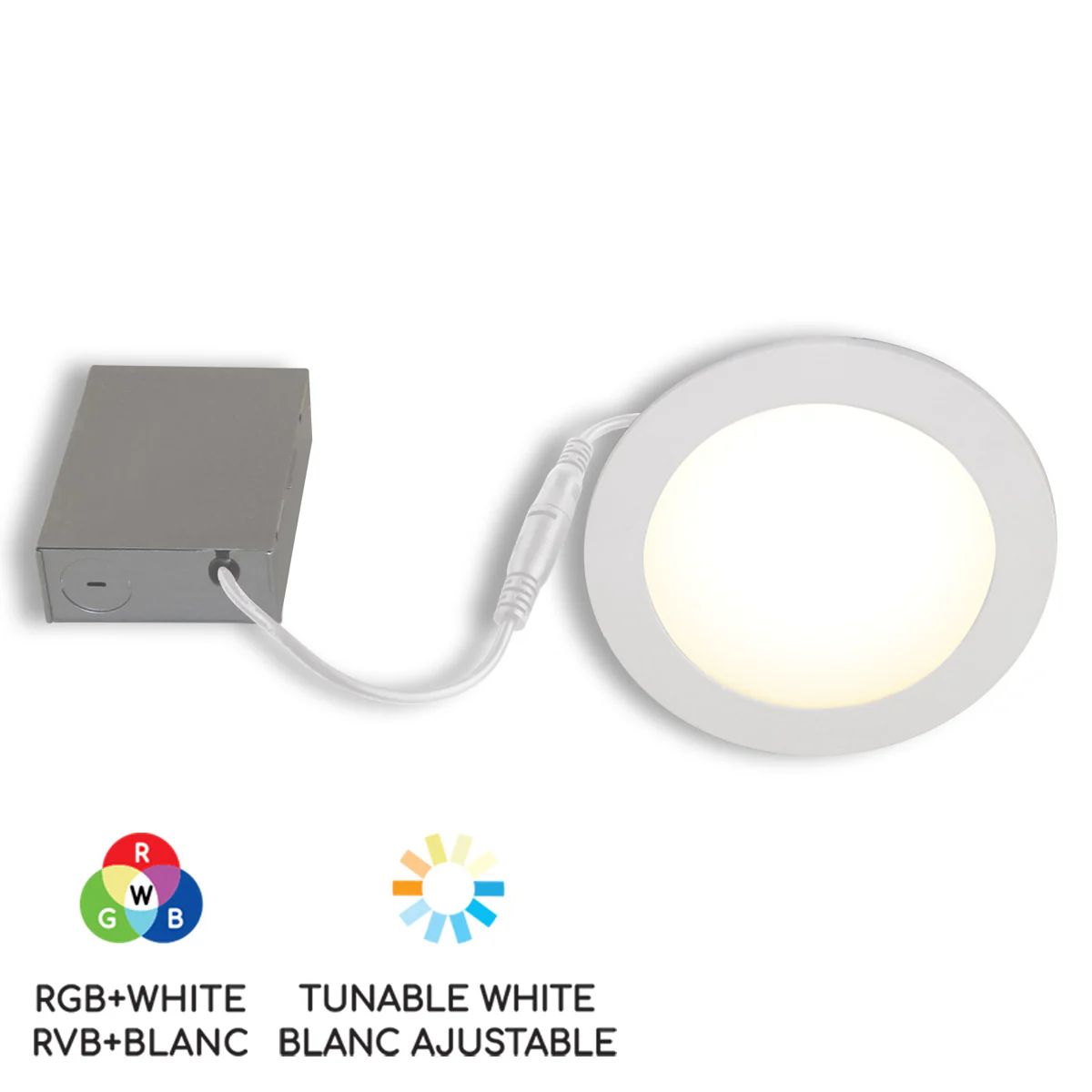 6" Smart WiFi RGB+White LED Recessed Light Fixture - Image 7