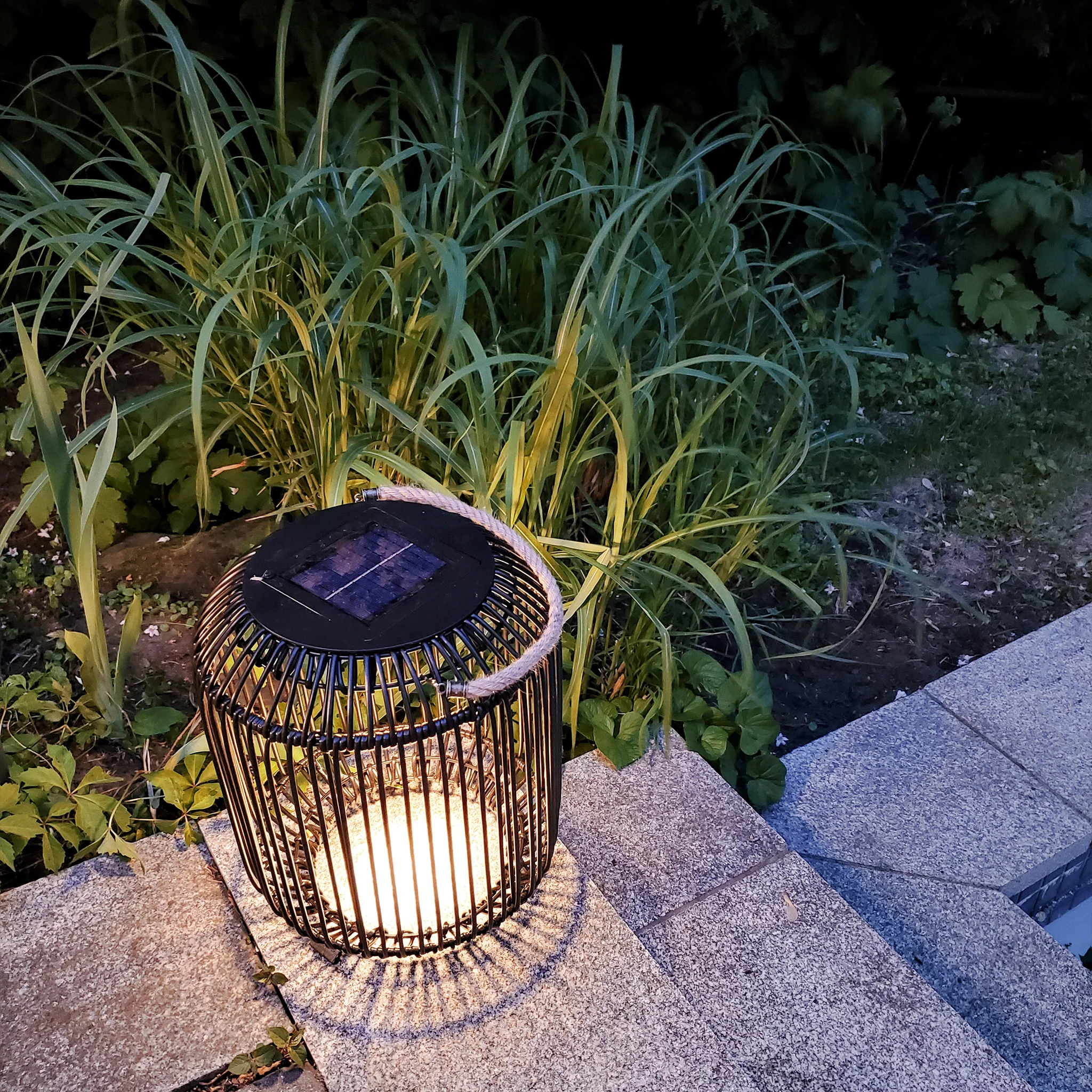 Tulum Smart Solar Outdoor Patio Garden LED Light 11x 15 In. - Black - Image 5