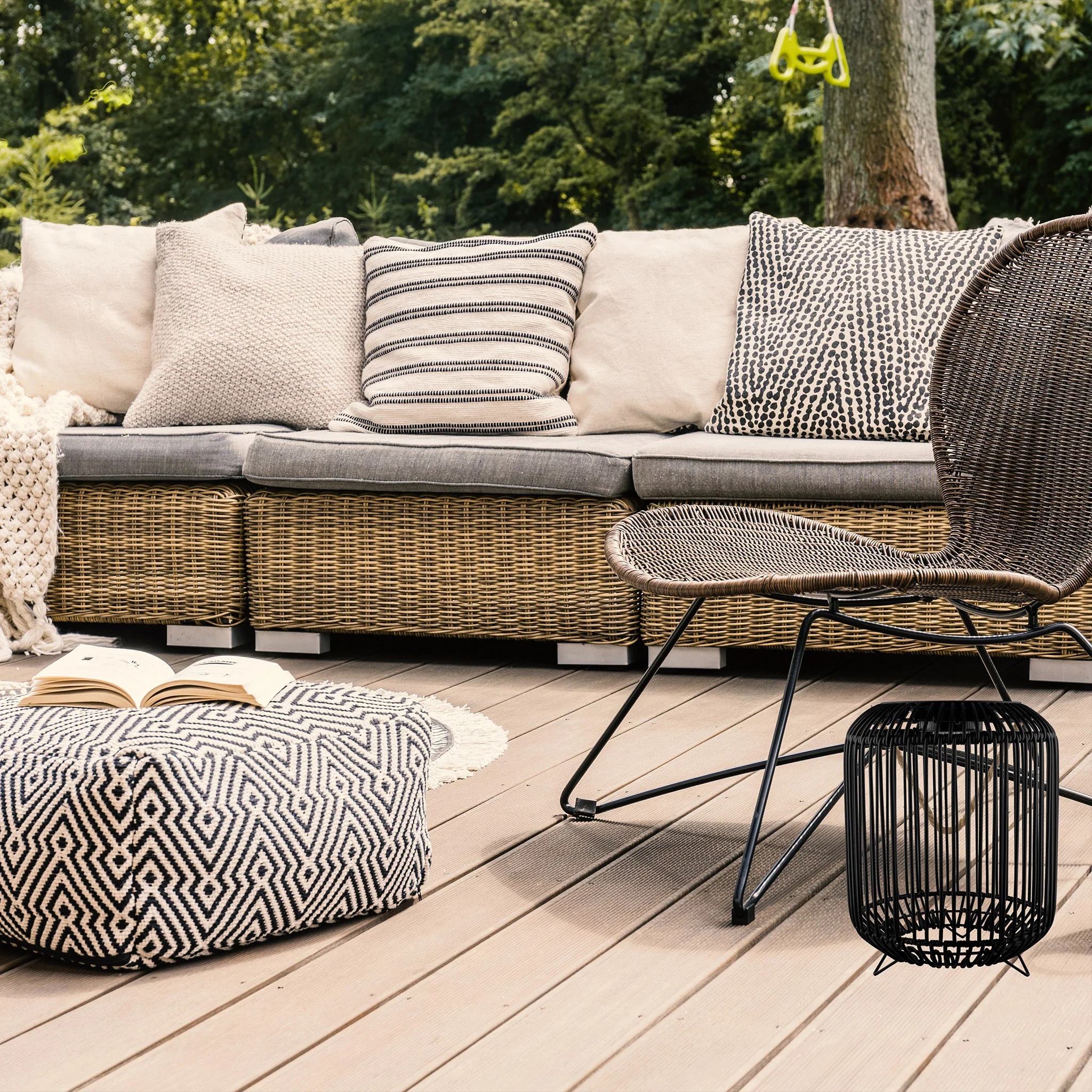 Tulum Smart Solar Outdoor Patio Garden LED Light 11x 15 In. - Black - Image 8