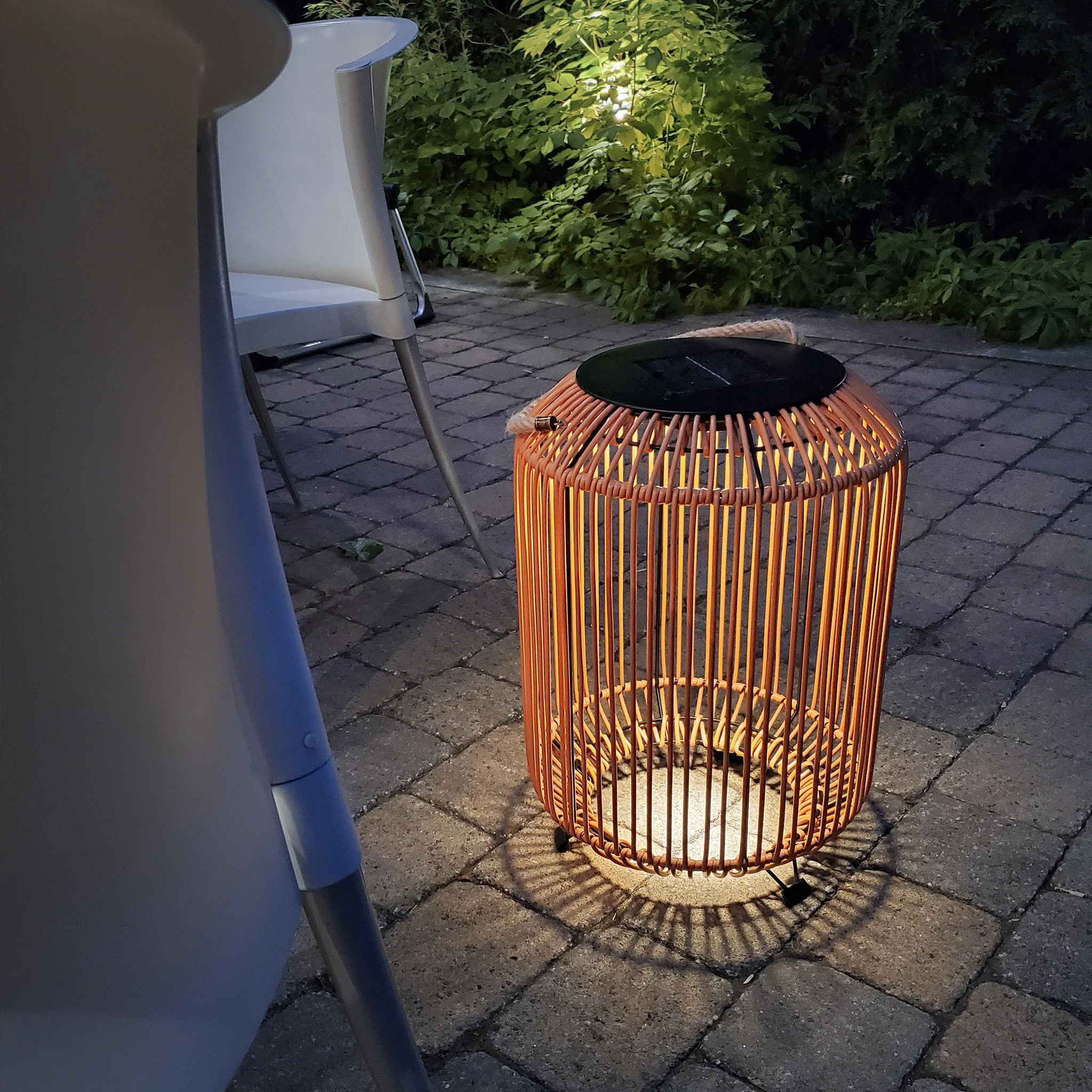 Tulum Smart Solar Outdoor Patio Garden LED Light 13 X 19 In. - Beige - Image 6